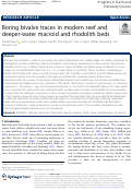 Cover page: Boring bivalve traces in modern reef and deeper-water macroid and rhodolith beds