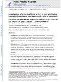 Cover page: Investigations of urethral sphincter activity in mice with bladder hyperalgesia before and after drug administration of gabapentin.