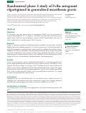 Cover page: Randomized phase 2 study of FcRn antagonist efgartigimod in generalized myasthenia gravis.