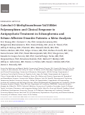 Cover page: Catechol-O-Methyltransferase Val158Met Polymorphism and Clinical Response to Antipsychotic Treatment in Schizophrenia and Schizo-Affective Disorder Patients: a Meta-Analysis.