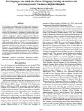 Cover page: Two languages, one mind: the effects of language learning on motion event processing in early Cantonese-English bilinguals