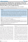 Cover page: Computational Identification and Analysis of the Key Biosorbent Characteristics for the Biosorption Process of Reactive Black 5 onto Fungal Biomass