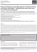 Cover page: Practical Guidance for the Management of Adverse Events in Patients with KRASG12C-Mutated Non-Small Cell Lung Cancer Receiving Adagrasib