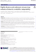 Cover page: Highly diverse and unknown viruses may enhance Antarctic endoliths’ adaptability