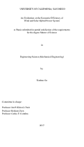 Cover page: An Evaluation on the Cost Efficiency of Wind and Solar Hybrid Power System