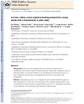 Cover page: A novel, online social cognitive training program for young adults with schizophrenia: A pilot study