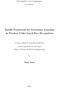 Cover page: Bandit Framework for Systematic Learning in Wireless Video based Face Recognition