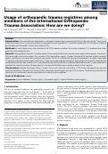 Cover page: Usage of orthopaedic trauma registries among members of the International Orthopaedic Trauma Association: How are we doing?