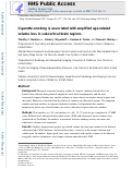 Cover page: Cigarette smoking is associated with amplified age-related volume loss in subcortical brain regions