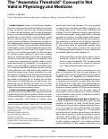 Cover page: The "Anaerobic Threshold" Concept Is Not Valid in Physiology and Medicine.