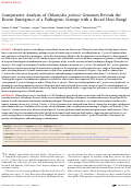 Cover page: Comparative Analysis of Chlamydia psittaci Genomes Reveals the Recent Emergence of a Pathogenic Lineage with a Broad Host Range