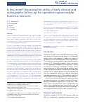 Cover page: Is less more? Assessing the utility of early clinical and radiographic follow-up for operative supracondylar humerus fractures