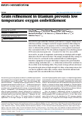 Cover page: Grain refinement in titanium prevents low temperature oxygen embrittlement