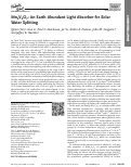 Cover page: Mn2V2O7: An earth abundant light absorber for solar water splitting