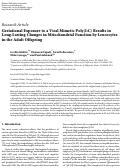 Cover page: Gestational Exposure to a Viral Mimetic Poly(I:C) Results in Long‐Lasting Changes in Mitochondrial Function by Leucocytes in the Adult Offspring