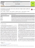 Cover page: One Health in food safety and security education: Subject matter outline for a curricular framework