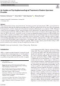 Cover page: An Update on Psychopharmacological Treatment of Autism Spectrum Disorder