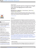 Cover page: Estimating repeat spectra and genome length from low-coverage genome skims with RESPECT.