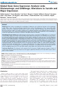 Cover page: Global Brain Gene Expression Analysis Links Glutamatergic and GABAergic Alterations to Suicide and Major Depression