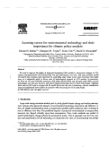Cover page: Learning curves for environmental technology and their importance for climate policy analysis