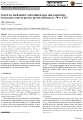 Cover page: Search for dark matter, extra dimensions, and unparticles in monojet events in proton–proton collisions at s=8TeV