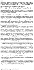 Cover page: Seizures reduce the expression of the hyperpolarization-activated cyclic nucleotide-gated cation (HCN) channel I via Ca++/calmodulin dependent protein kinase II activation