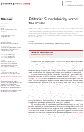 Cover page: Editorial: Superlubricity across the scales