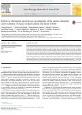 Cover page: Soft X-ray absorption spectroscopy investigation of the surface chemistry and treatments of copper indium gallium diselenide (CIGS)