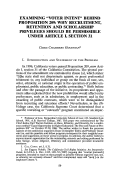 Cover page: Examining Voter Intent behind Proposition 209: Why Recruitment, Retention and Scholarship Privileges Should be Permissible under Article I, Section 31