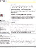 Cover page: Potent Natural Soluble Epoxide Hydrolase Inhibitors from Pentadiplandra brazzeana Baillon: Synthesis, Quantification, and Measurement of Biological Activities In Vitro and In Vivo