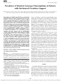 Cover page: Prevalence of Warfarin Genotype Polymorphisms in Patients with Mechanical Circulatory Support.