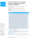 Cover page: Seasonal changes in fish assemblage structure at a shallow seamount in the Gulf of California