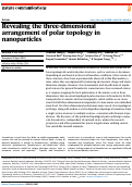 Cover page: Revealing the three-dimensional arrangement of polar topology in nanoparticles.
