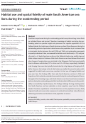 Cover page: Habitat use and spatial fidelity of male South American sea lions during the nonbreeding period