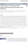 Cover page: CD46 targeted 212Pb alpha particle radioimmunotherapy for prostate cancer treatment