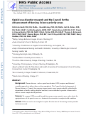 Cover page: Opioid use disorder research and the Council for the Advancement of Nursing Science priority areas