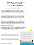 Cover page: Patterns of Prenatal Alcohol Use That Predict Infant Growth and Development