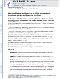 Cover page: Late-Life Physical and Cognitive Activities Independently Contribute to Brain and Cognitive Resilience