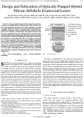 Cover page: Design and Fabrication of Optically Pumped Hybrid Silicon-AlGaInAs Evanescent Lasers
