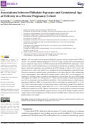 Cover page: Associations between Phthalate Exposure and Gestational Age at Delivery in a Diverse Pregnancy Cohort