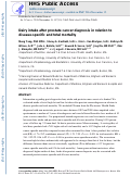 Cover page: Dairy intake after prostate cancer diagnosis in relation to disease‐specific and total mortality