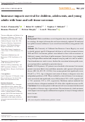 Cover page: Insurance impacts survival for children, adolescents, and young adults with bone and soft tissue sarcomas