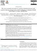 Cover page: The cross‐sectional association of cognitive stimulation factors and cognitive function among Latino adults in Hispanic Community Health Study/Study of Latinos (HCHS/SOL)