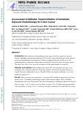 Cover page: Assessment of Attitudes Toward Initiation of Immediate Adjuvant Chemotherapy for Colon Cancer