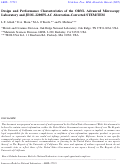 Cover page: Design and Performance Characteristics of the ORNL Advanced Microscopy Laboratory and JEOL 
2200FS-AC Aberration-Corrected STEM/TEM