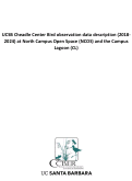 Cover page of UCSB Cheadle Center Bird observation data description (2018-2024) at North Campus Open Space (NCOS) and the Campus Lagoon (CL)