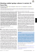 Cover page: Warming enabled upslope advance in western US forest fires