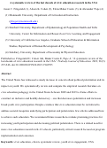 Cover page: A Systematic Review of the Last Decade of Civic Education Research in the United States