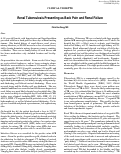 Cover page: Renal Tuberculosis Presenting as Back Pain and Renal Failure