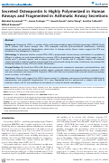 Cover page: Secreted Osteopontin Is Highly Polymerized in Human Airways and Fragmented in Asthmatic Airway Secretions